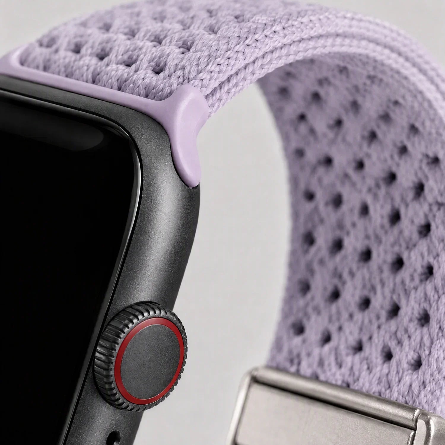 Bracelet Apple Watch Knit - nylon - Lilas