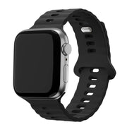 Bracelet Apple Watch Wave - silicone - noir