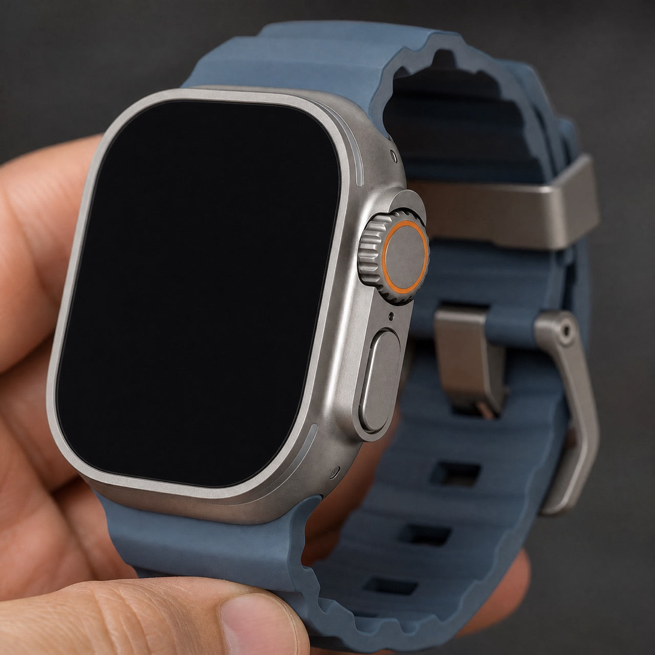 Bracelet Ranger en silicone pour Apple Watch - bleu