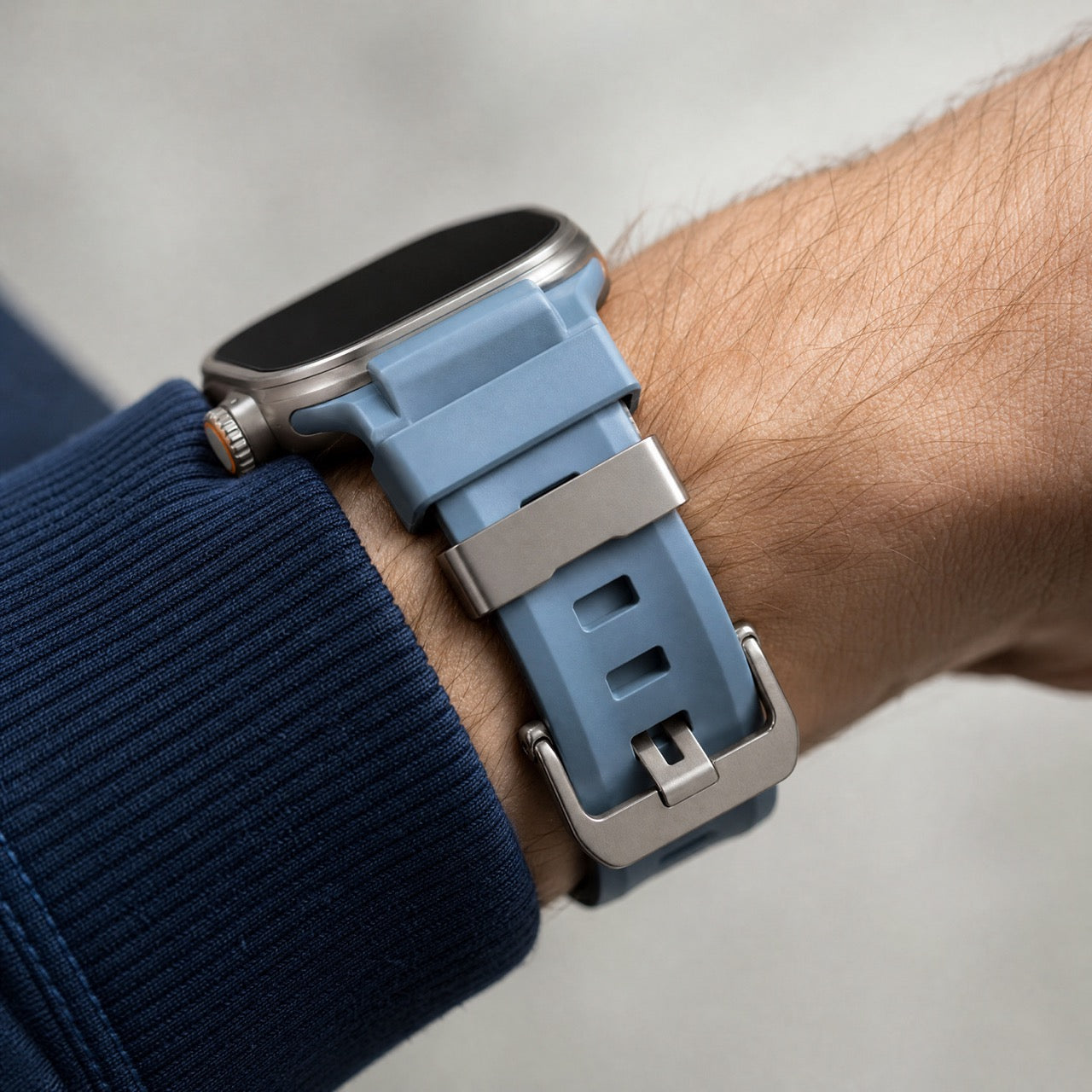 Bracelet Ranger en silicone pour Apple Watch - bleu