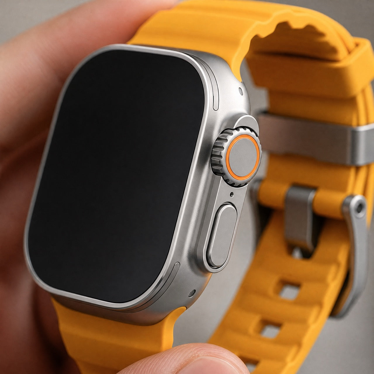 Bracelet Ranger en silicone pour Apple Watch - jaune