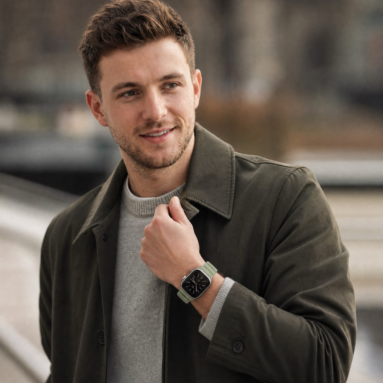 Bracelet Ranger en silicone pour Apple Watch - vert