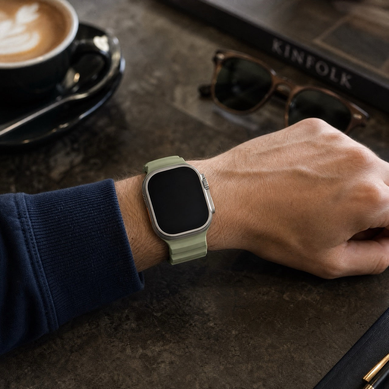 Bracelet Ranger en silicone pour Apple Watch - vert