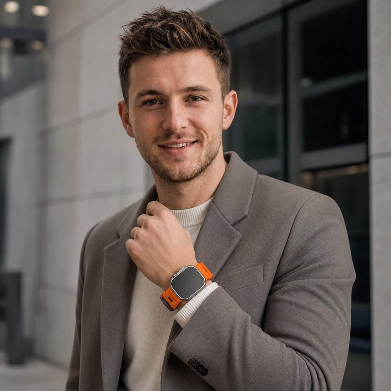 Bracelet Ranger en silicone pour Apple Watch - orange