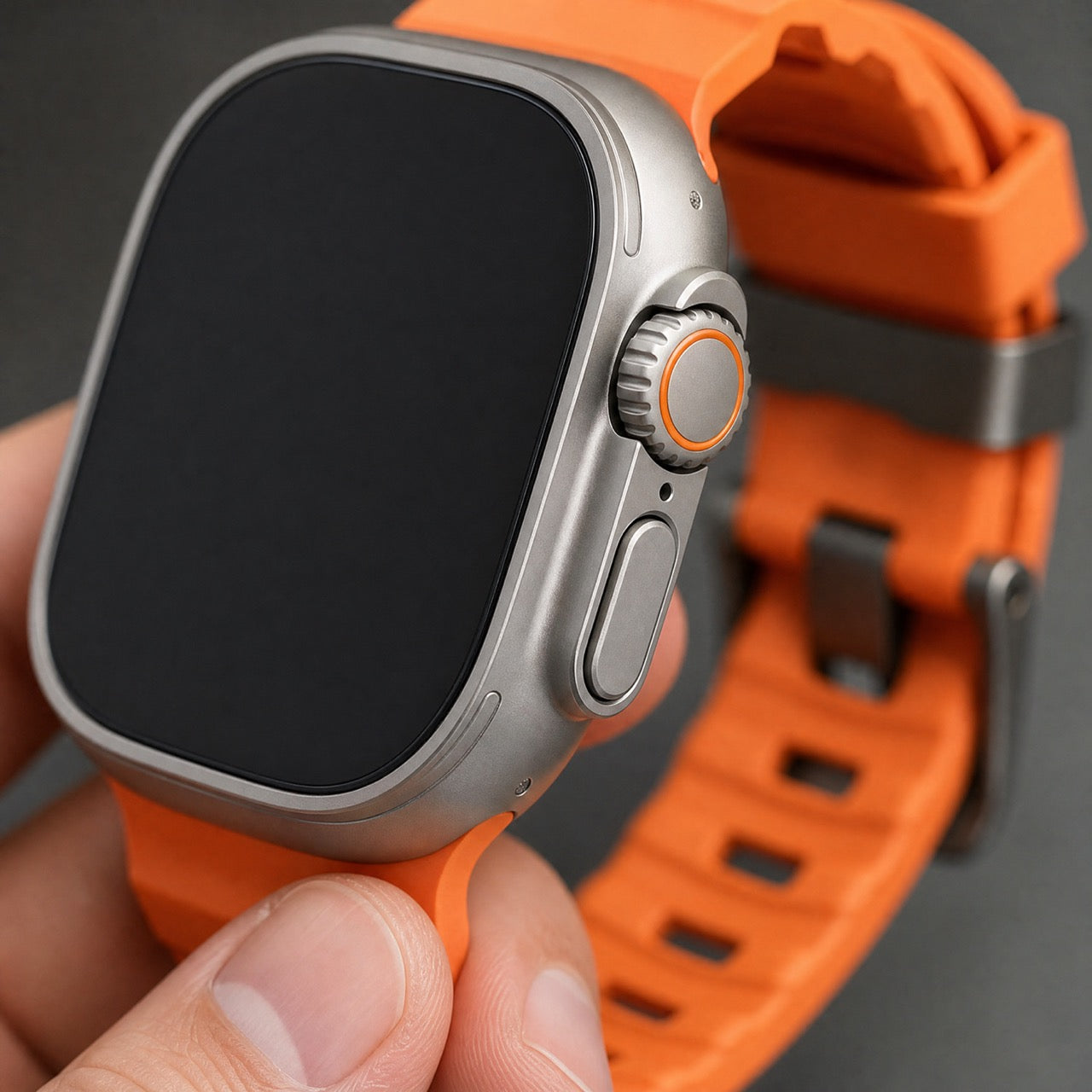 Bracelet Ranger en silicone pour Apple Watch - orange