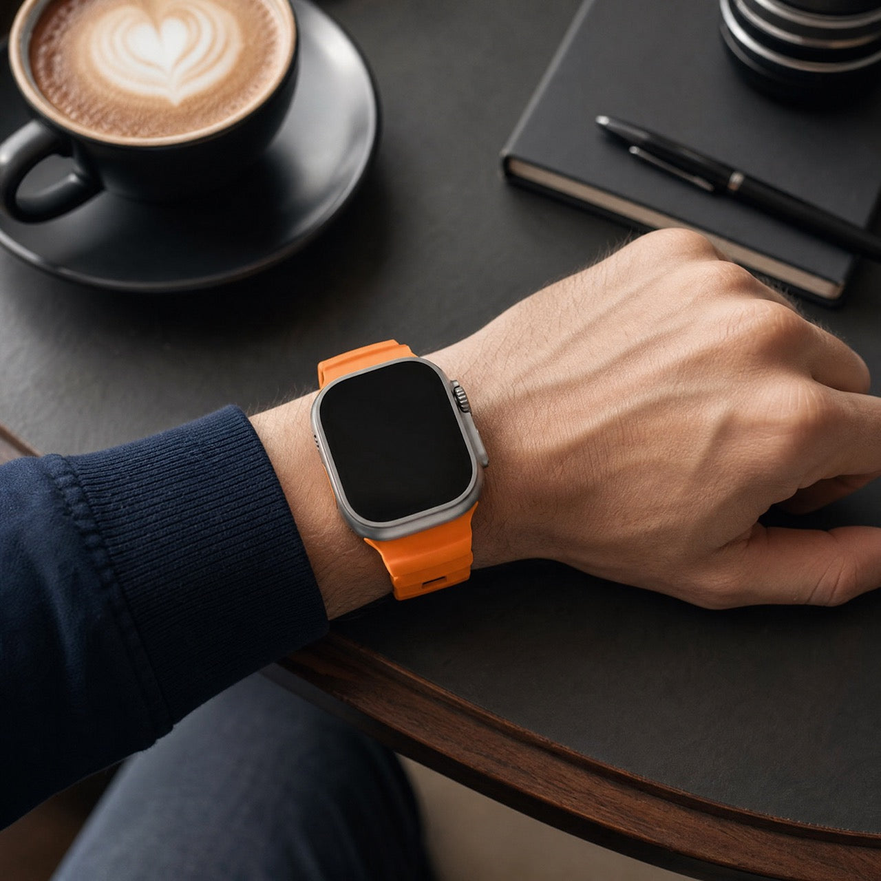 Bracelet Ranger en silicone pour Apple Watch - orange
