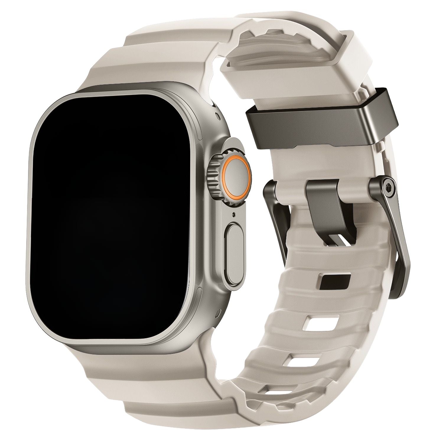 Bracelet Ranger en silicone pour Apple Watch - lumière stellaire