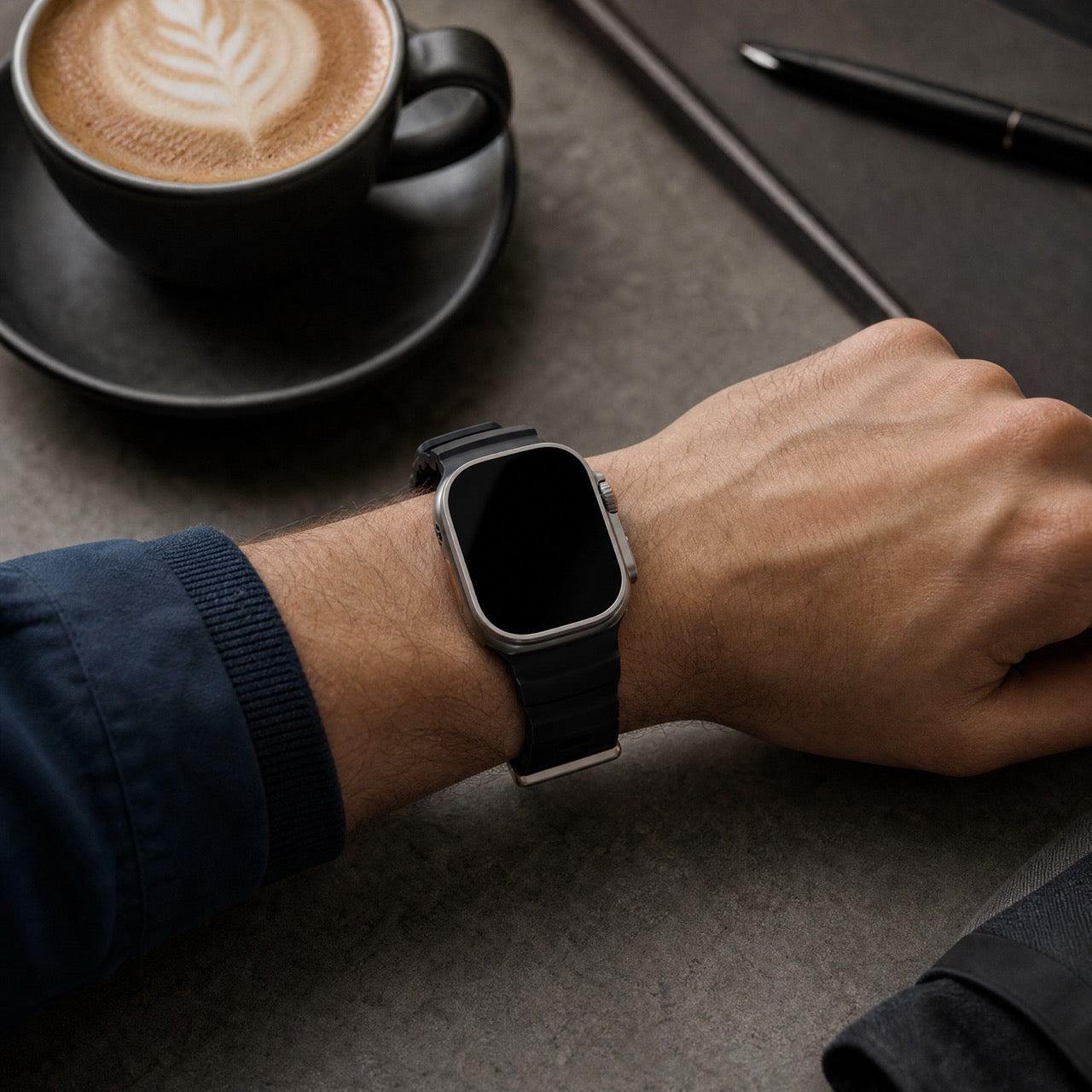 Bracelet Ranger en silicone pour Apple Watch - noir