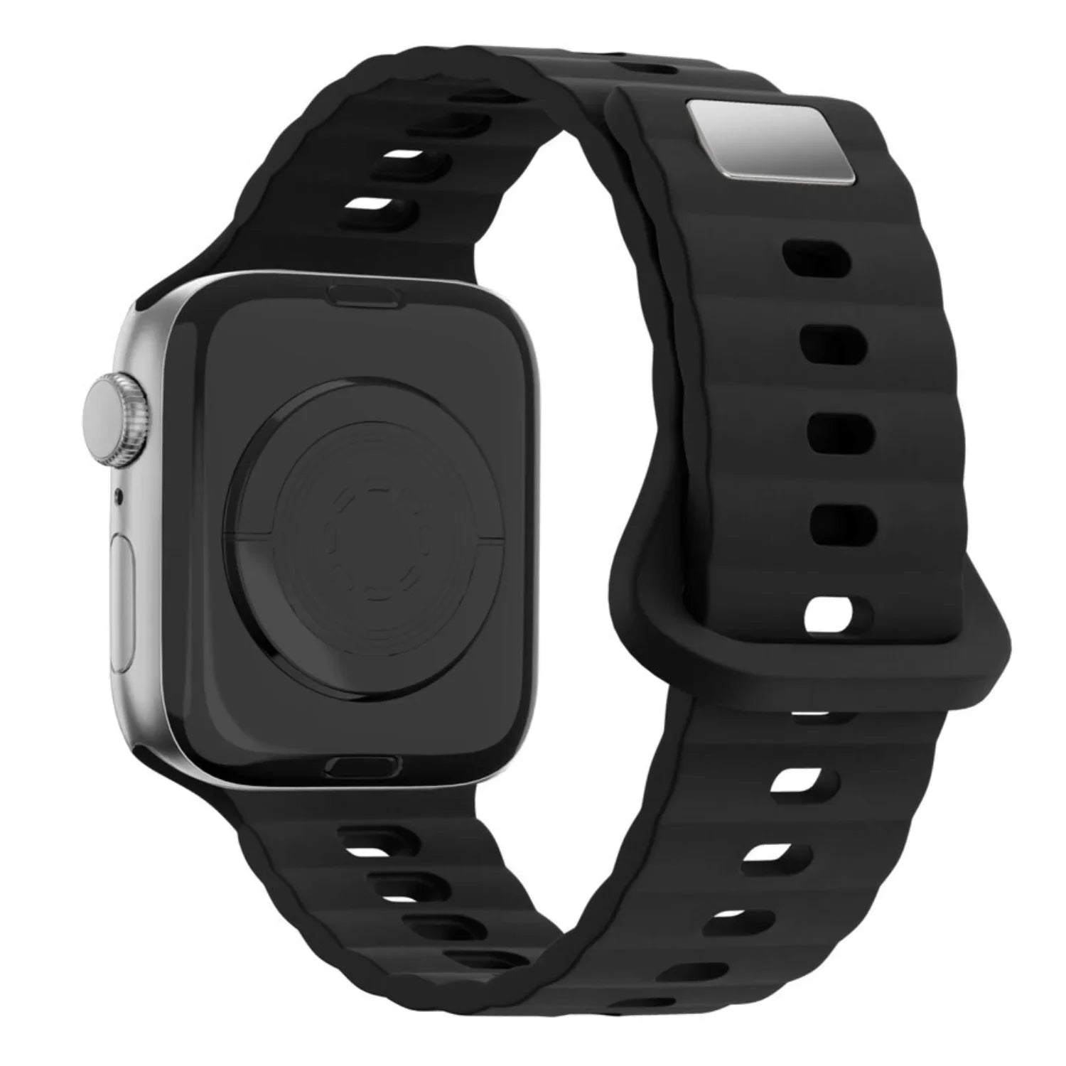 Bracelet Apple Watch Wave - silicone - noir
