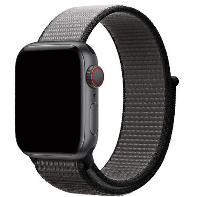 Bracelet Apple Watch - tissé - nylon - gris ancrage