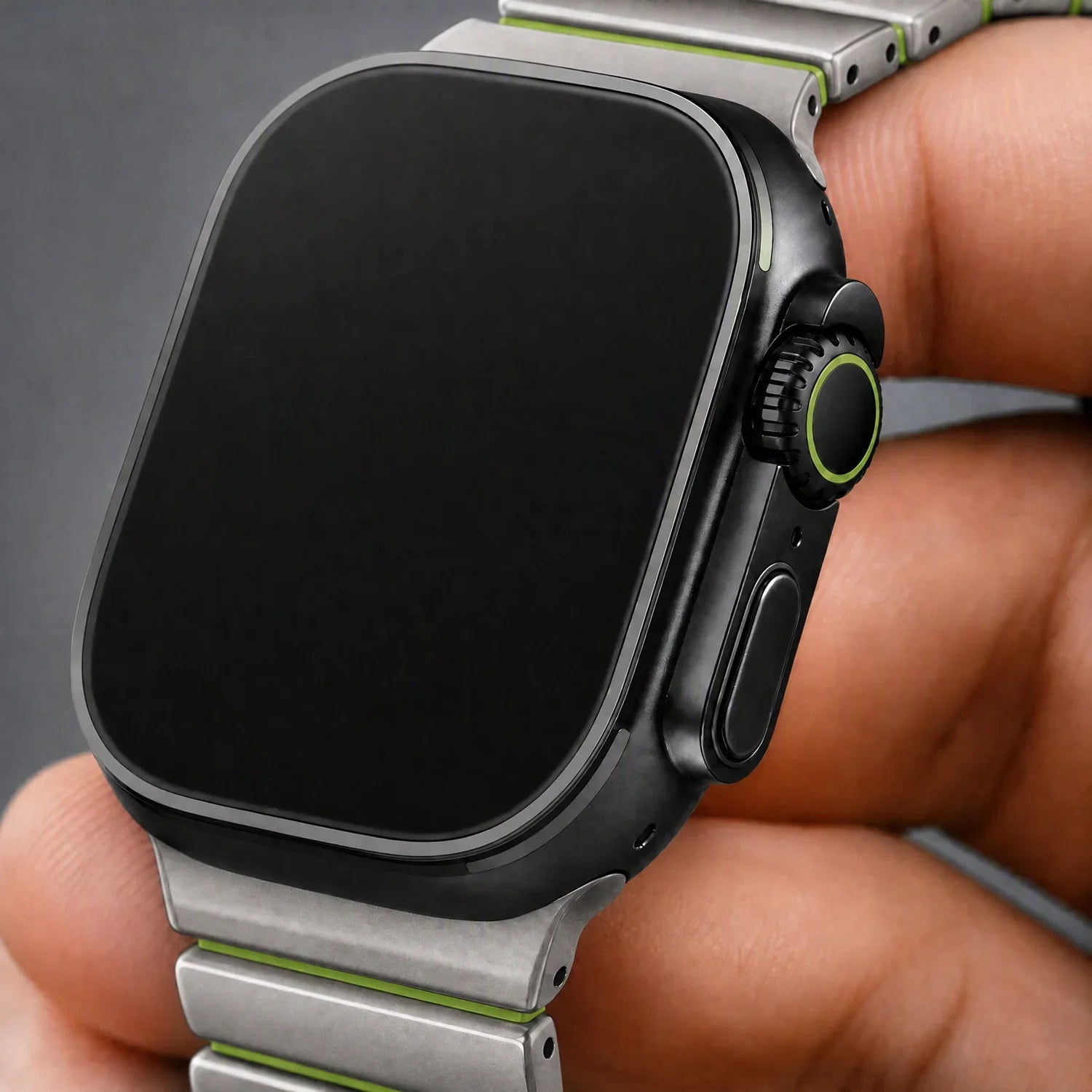 Bracelet Apple Watch Ember - acier - Titane Vert