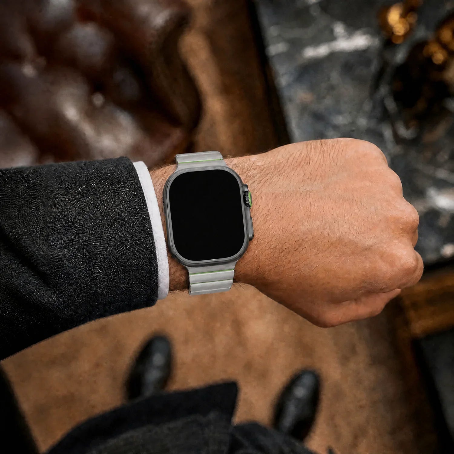 Bracelet Apple Watch Ember - acier - Titane Vert