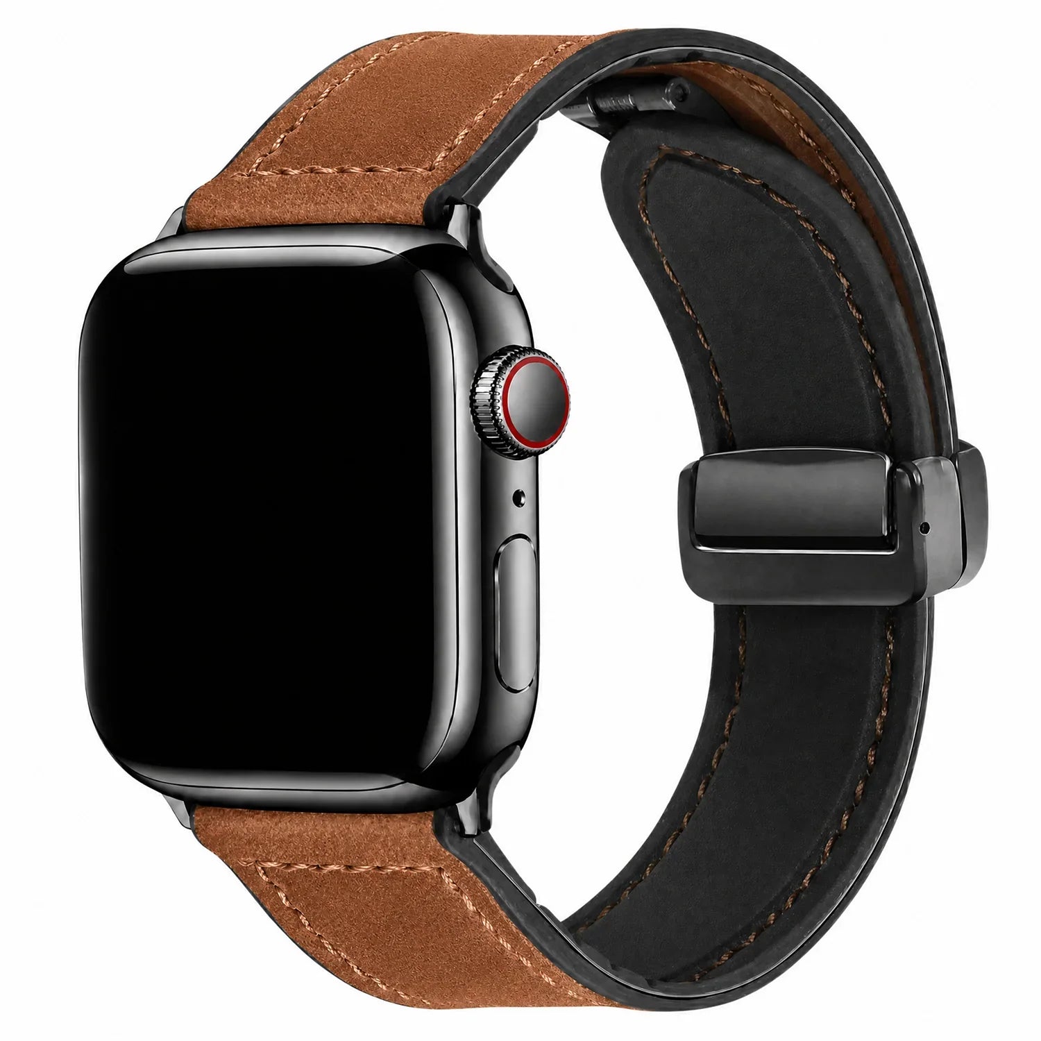Bracelet Apple Watch Lennox - cuir - brun