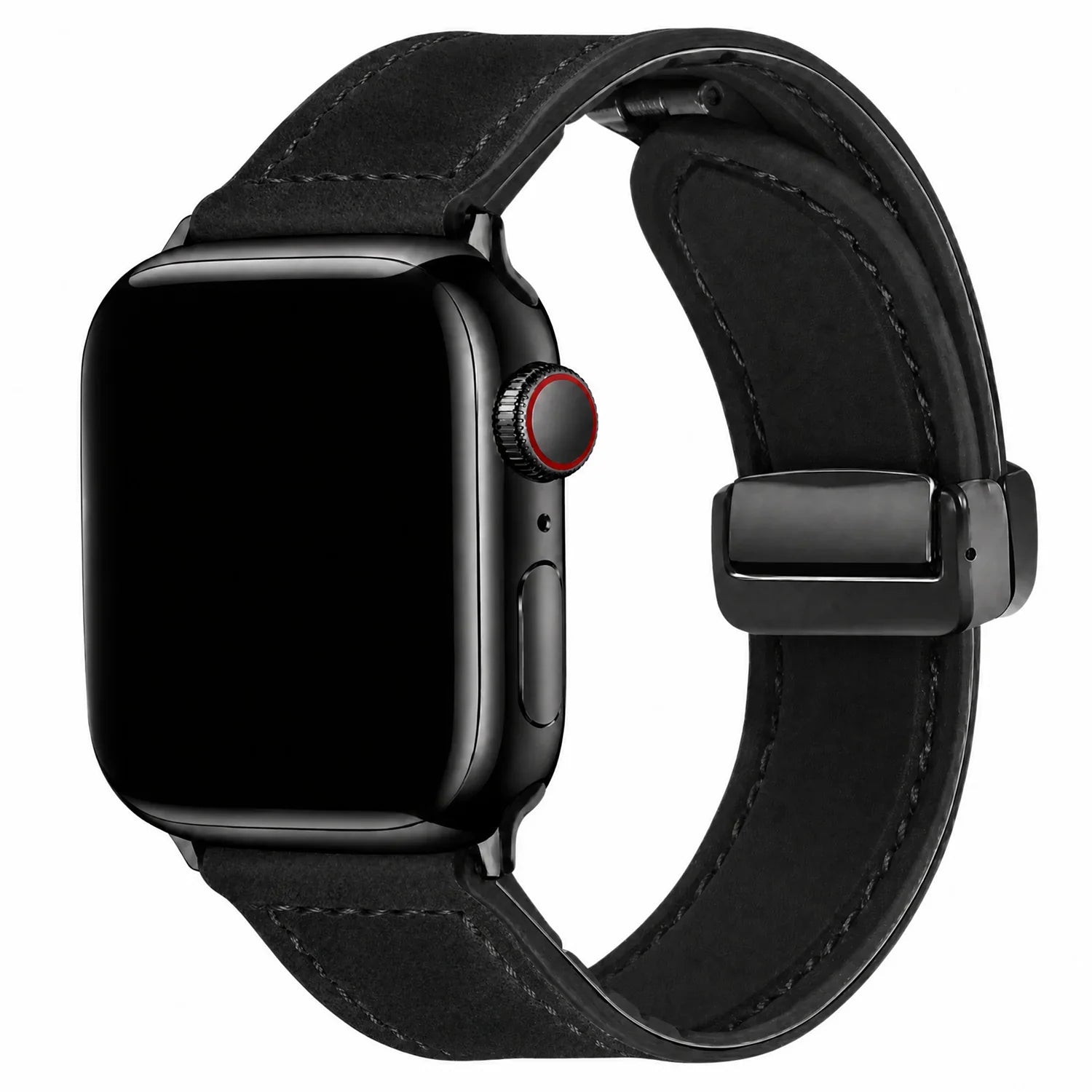 Bracelet Apple Watch Lennox - cuir - noir