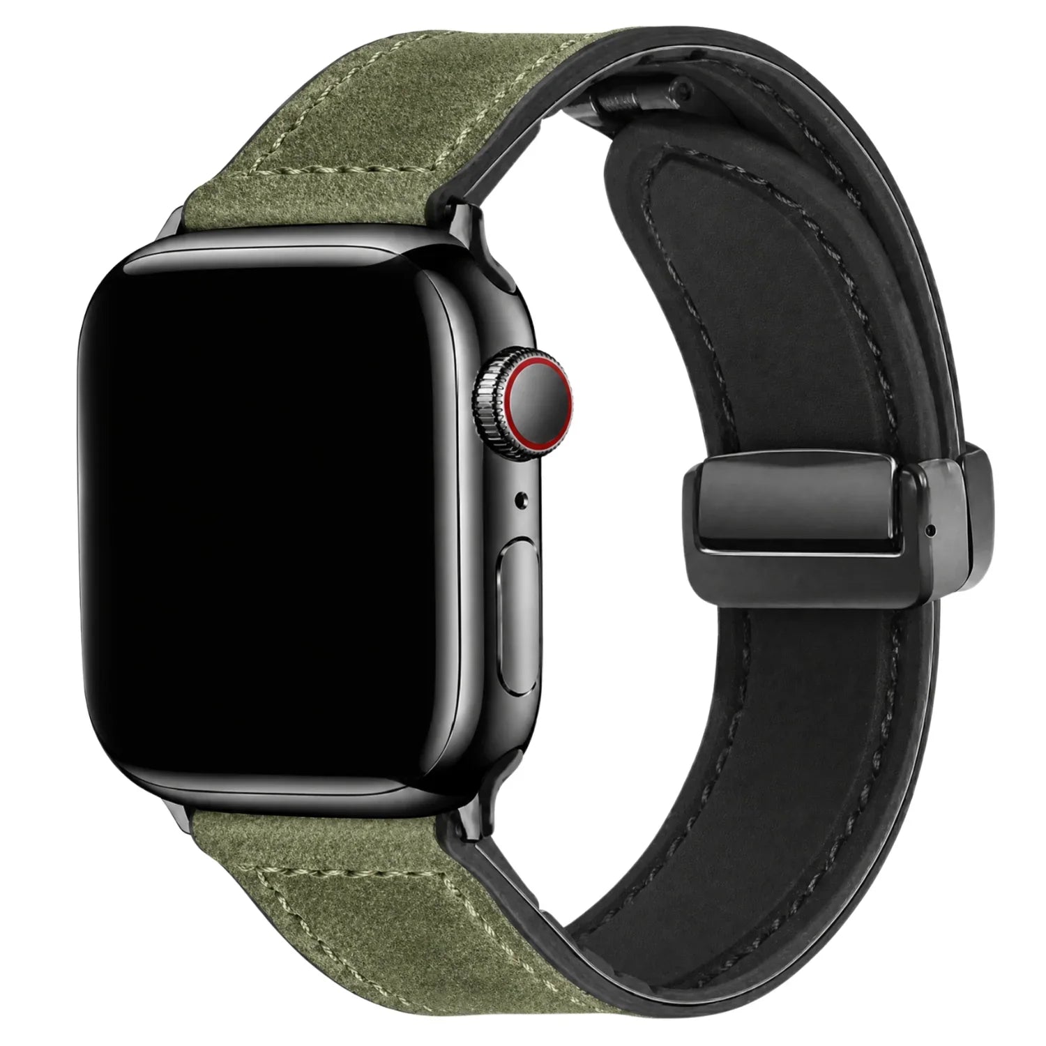 Bracelet Apple Watch Lennox - cuir - vert