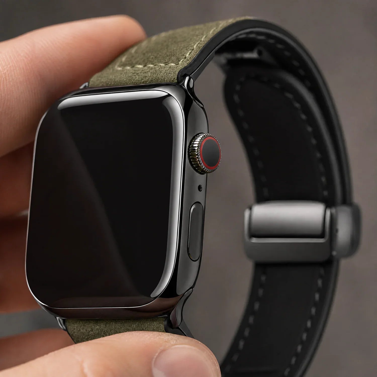 Bracelet Apple Watch Lennox - cuir - vert
