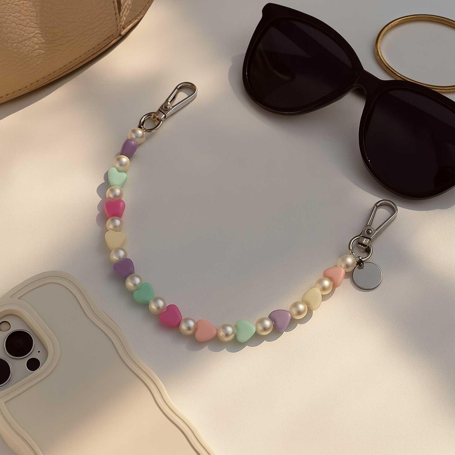 Cordon de téléphone Beach - multicolore - argent