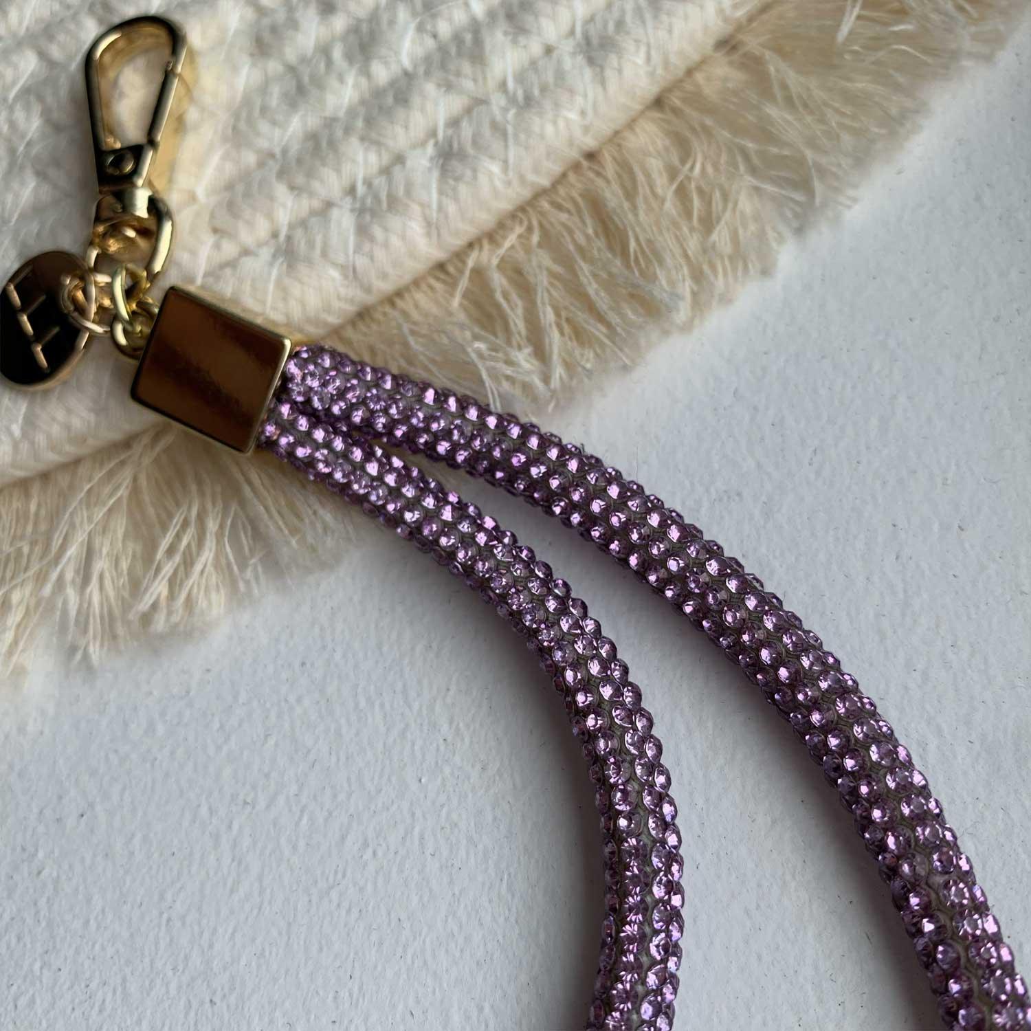 Cordon de téléphone Diamond - violet - doré