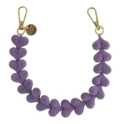 Cordon de téléphone velours - violet - doré