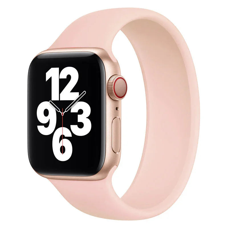 Bracelet Apple Watch - silicone - solo loop - sable rose