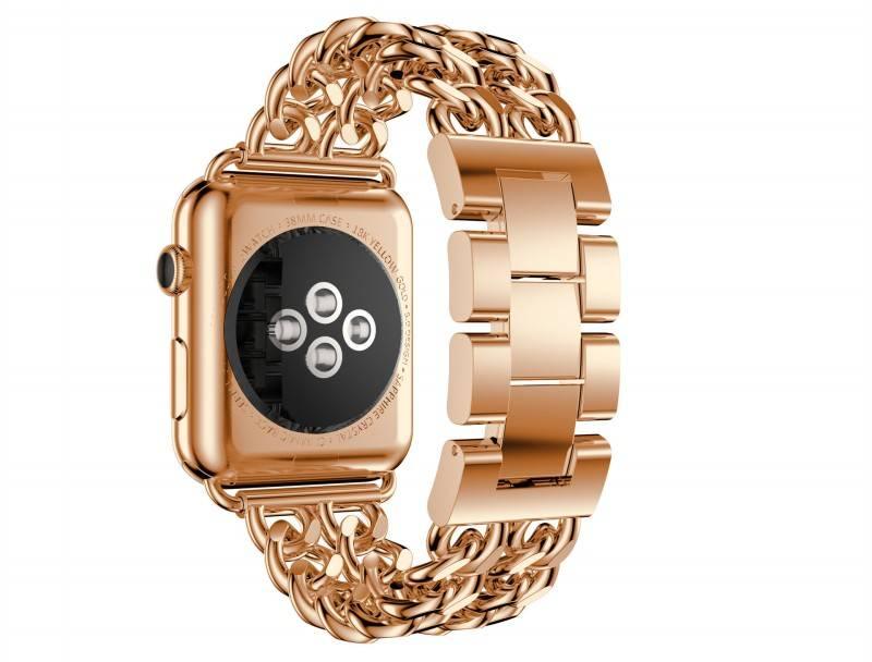 Bracelet Apple Watch Cowboy - acier - or rose