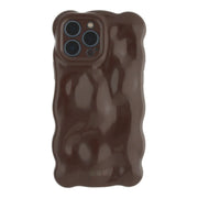 Coque iPhone Bubble - marron foncé