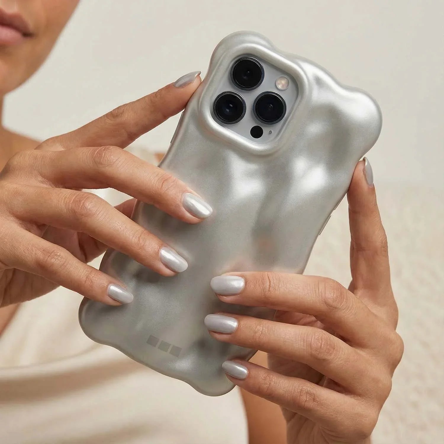 Coque iPhone Bubble - perle