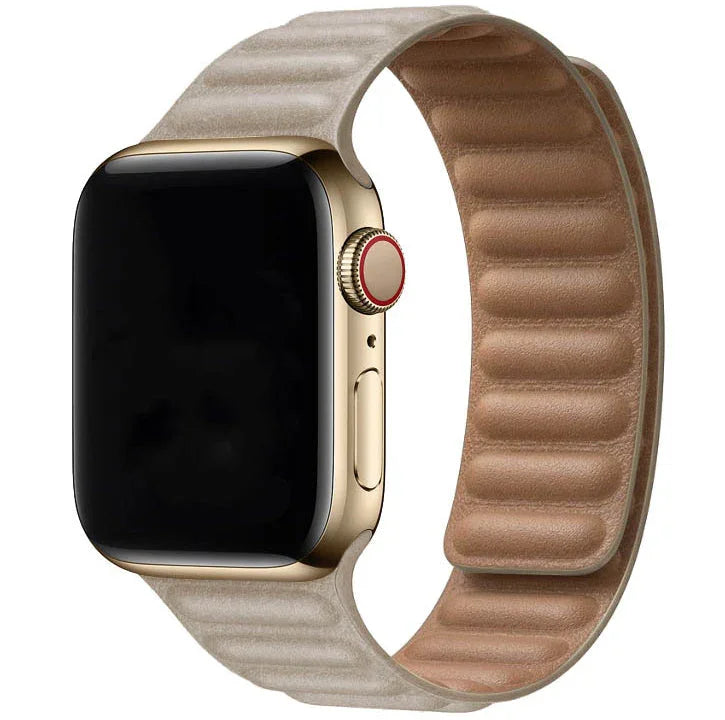Bracelet Apple Watch - cuir - solo - kaki