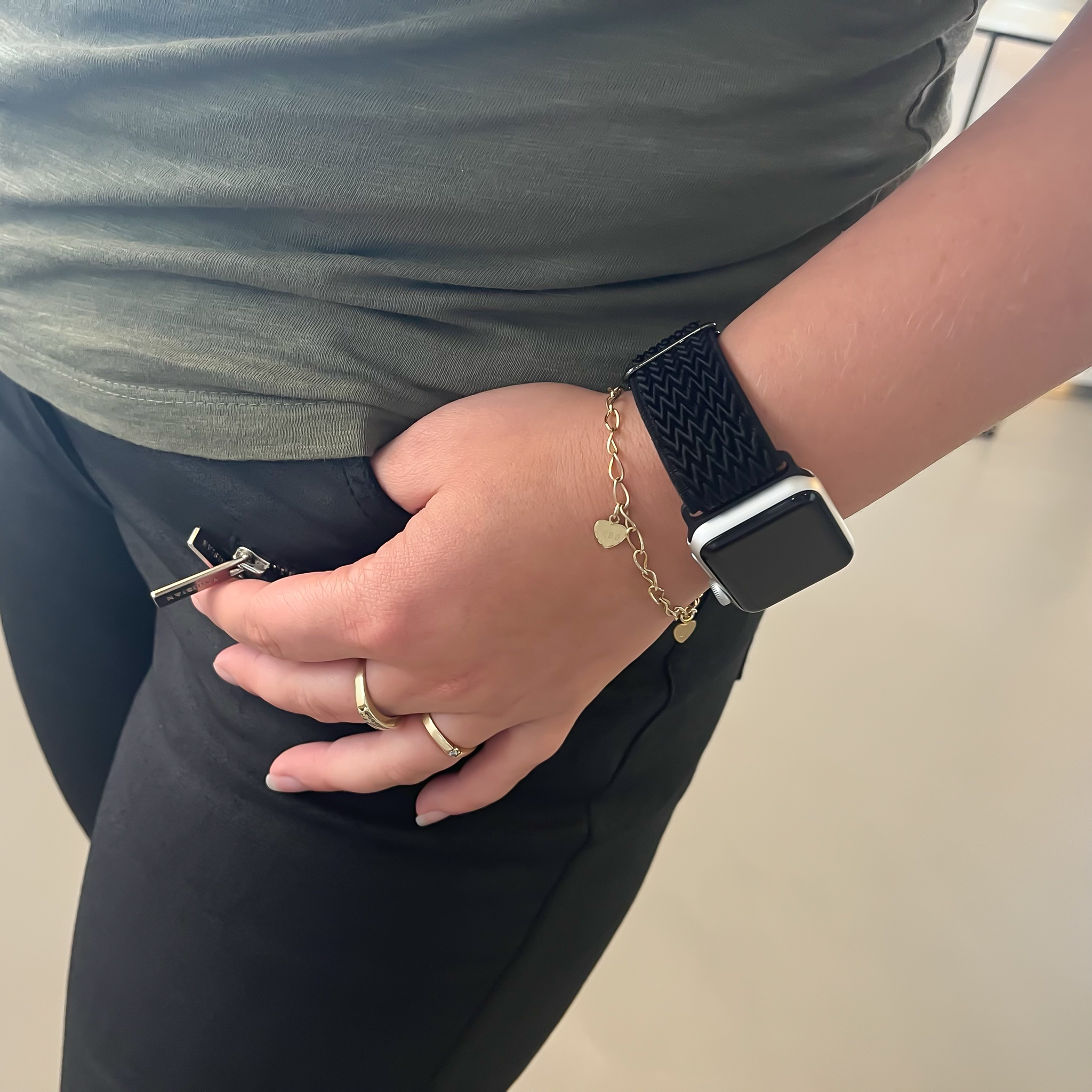 Bracelet nylon solo Apple Watch - noir