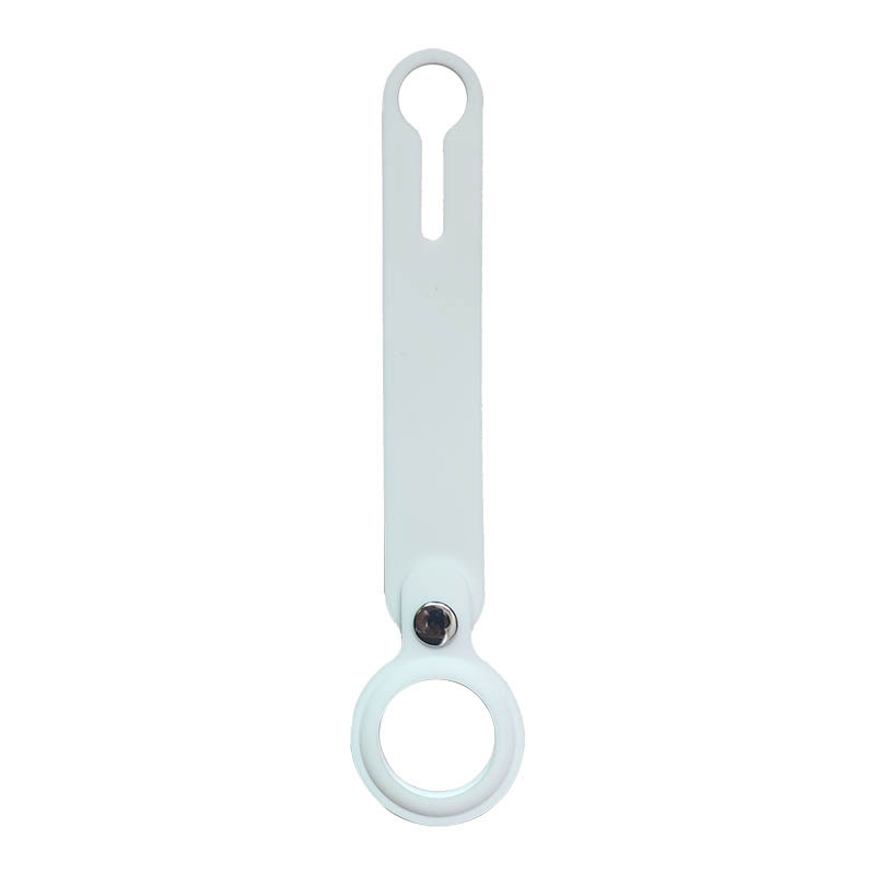 Porte-clés boucle en silicone AirTag - blanc