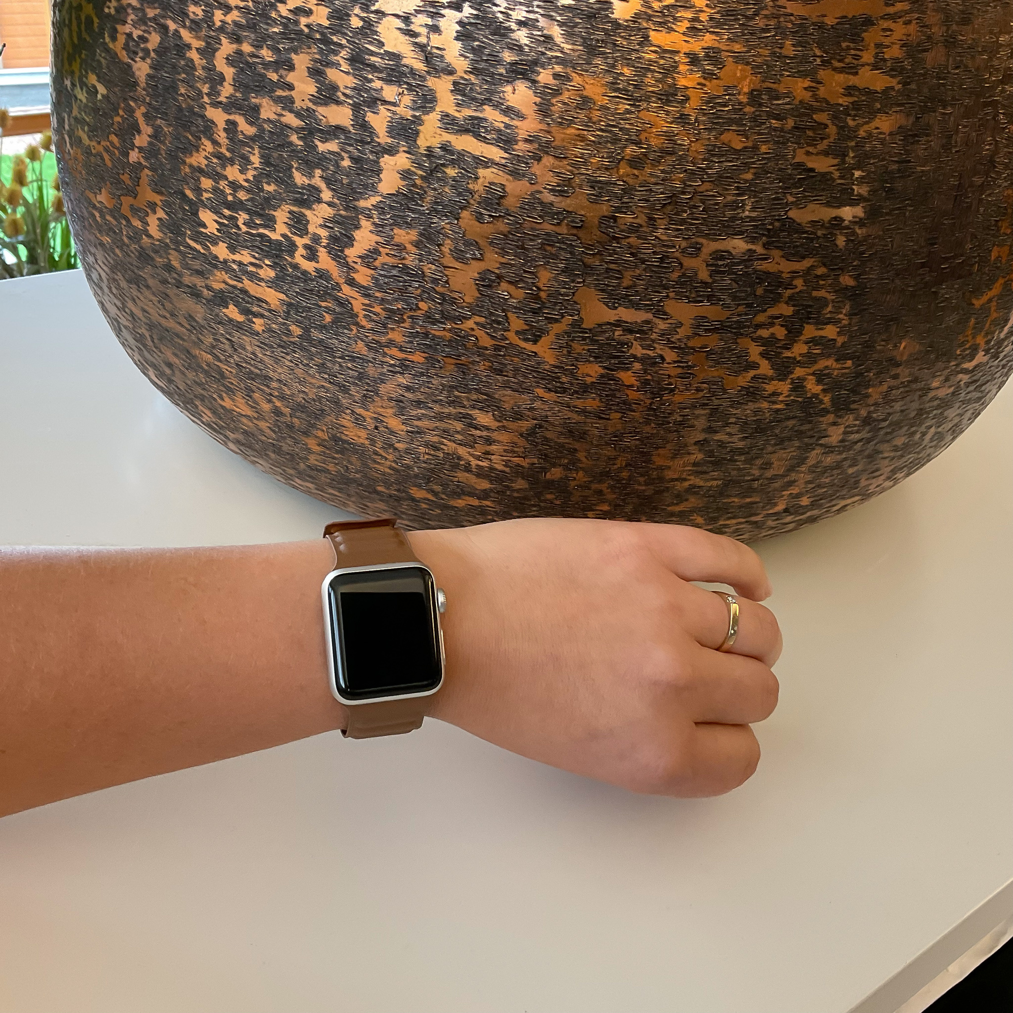 Bracelet en cuir solo Apple Watch - marron