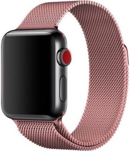 Bracelet milanais Apple Watch - rose rouge