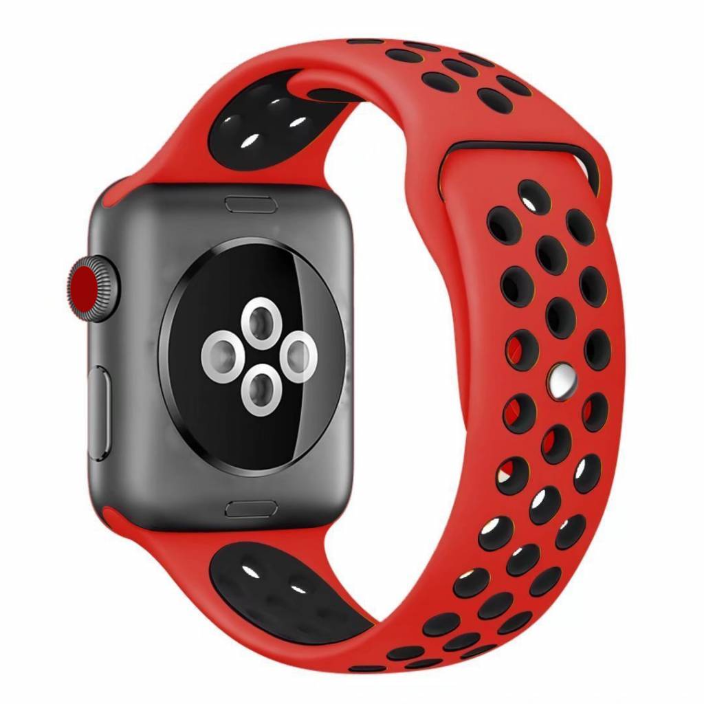 Bracelet sport double Apple Watch - rouge noir