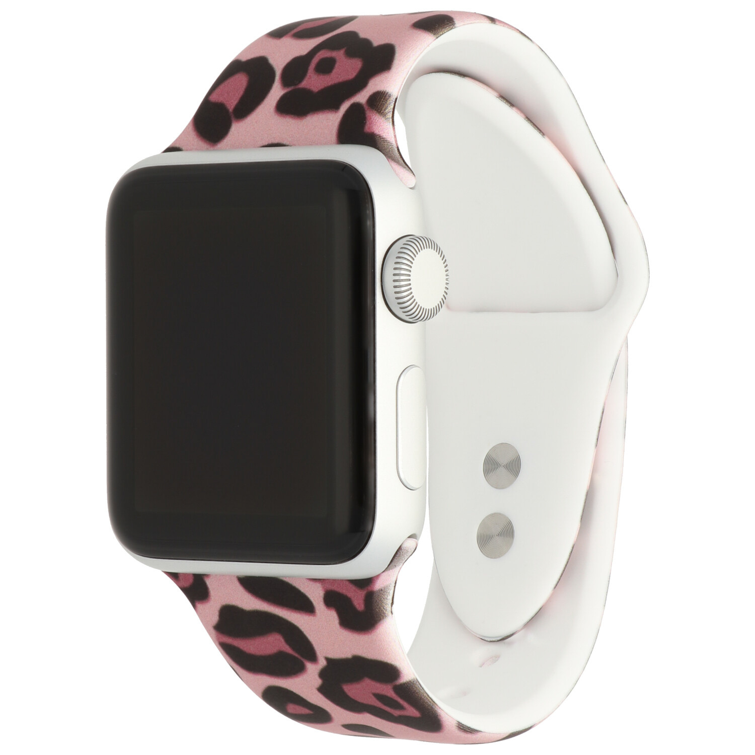 Bracelet sport imprimé Apple Watch - rose pâle panthère