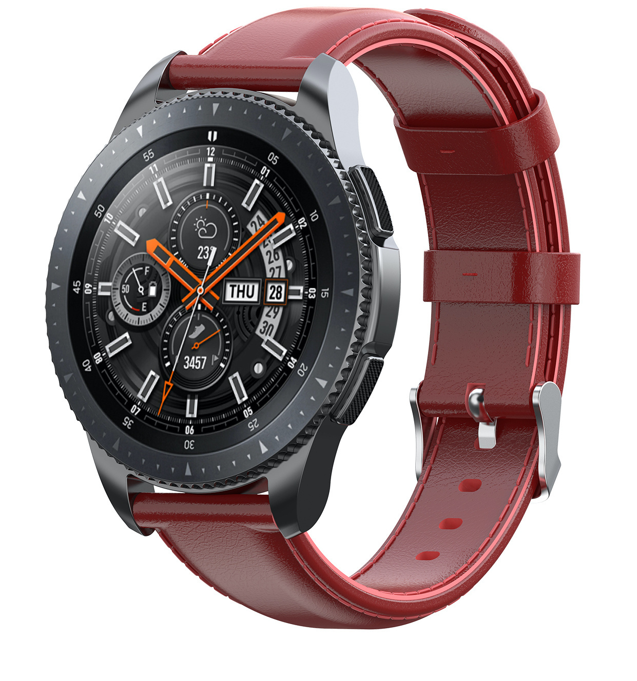 Bracelet en cuir Samsung Galaxy Watch - rouge