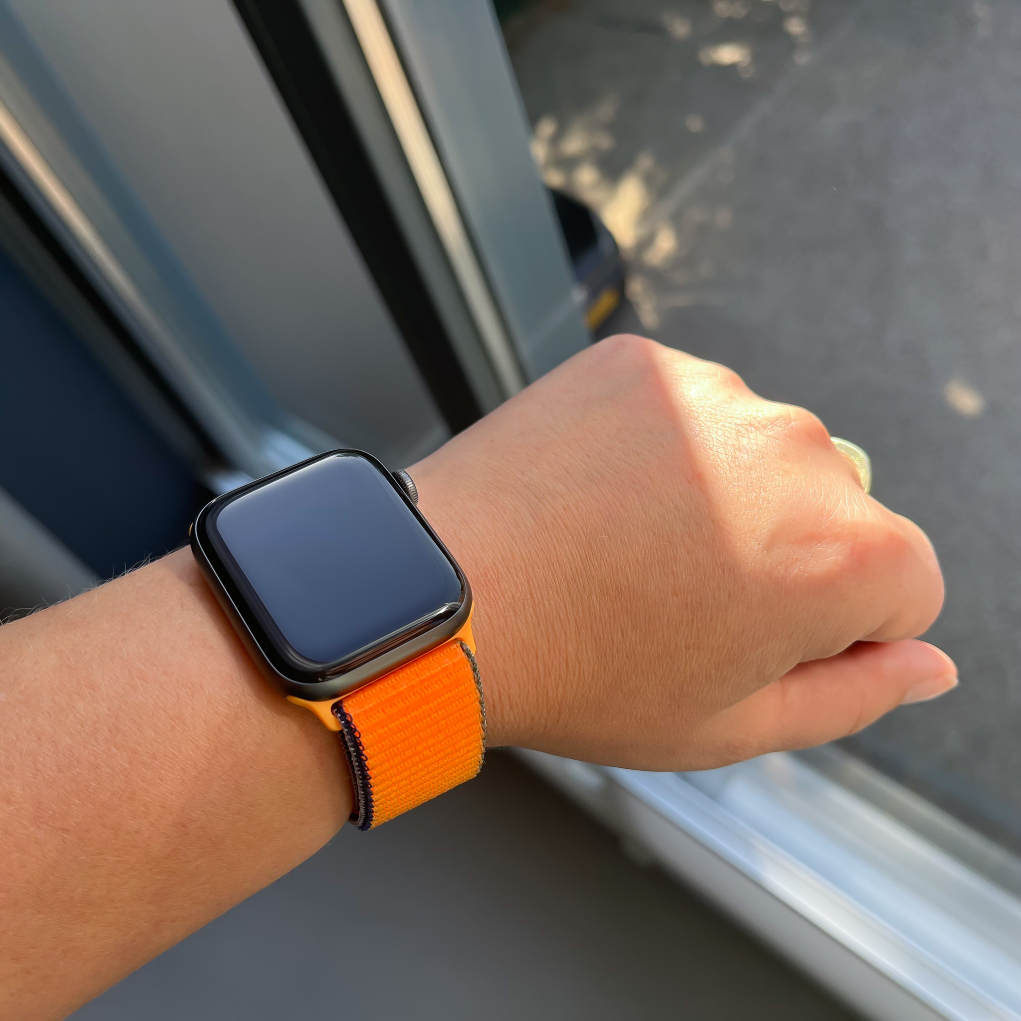 Bracelet boucle sport en nylon Apple Watch - kumquat