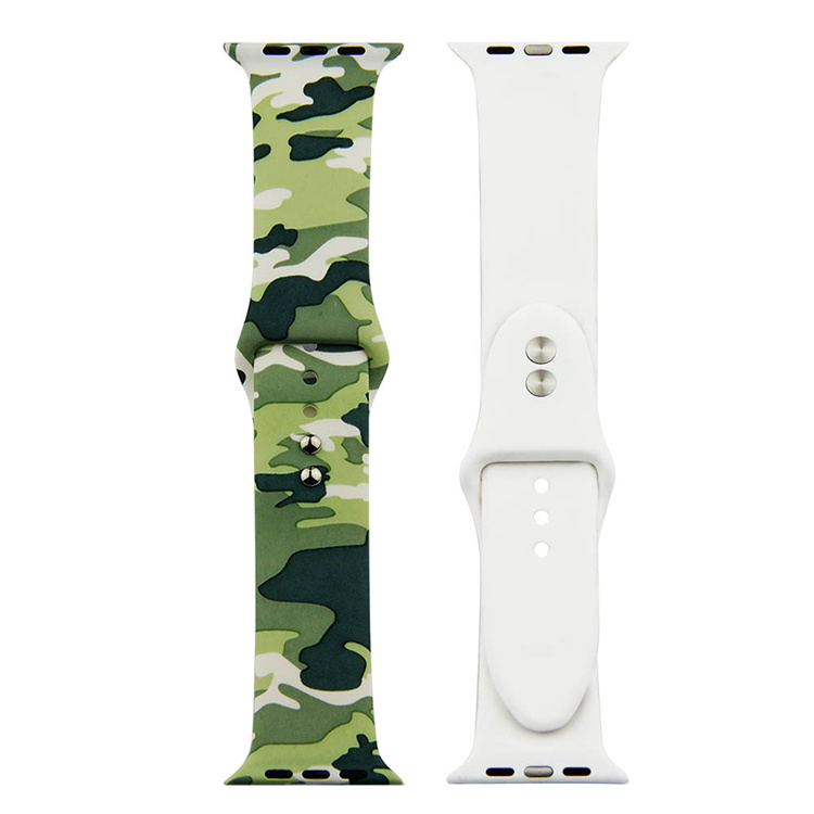 Bracelet sport imprimé Apple Watch - vert camouflage