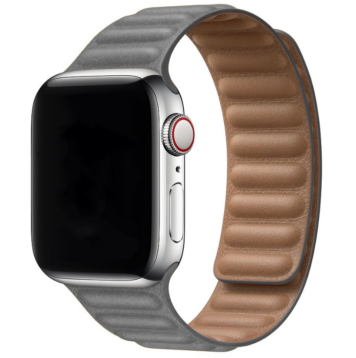 Bracelet en cuir solo Apple Watch - gris