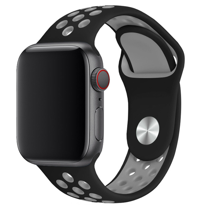 Bracelet sport double Apple Watch - noir gris