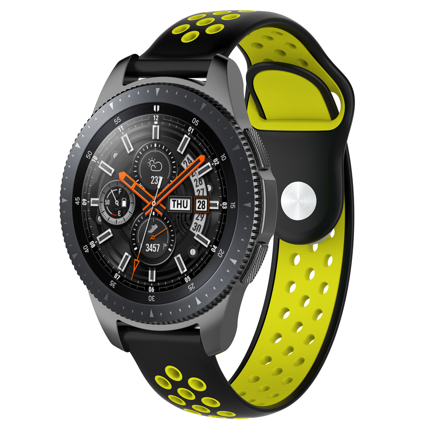 Bracelet sport double Samsung Galaxy Watch - noir jaune