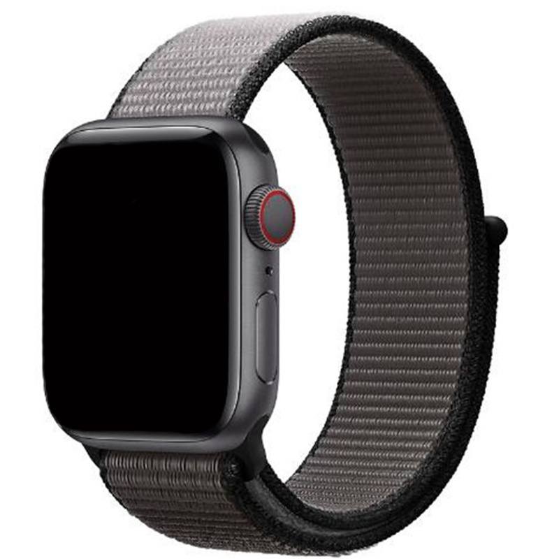 Bracelet boucle sport en nylon Apple Watch - gris ancre