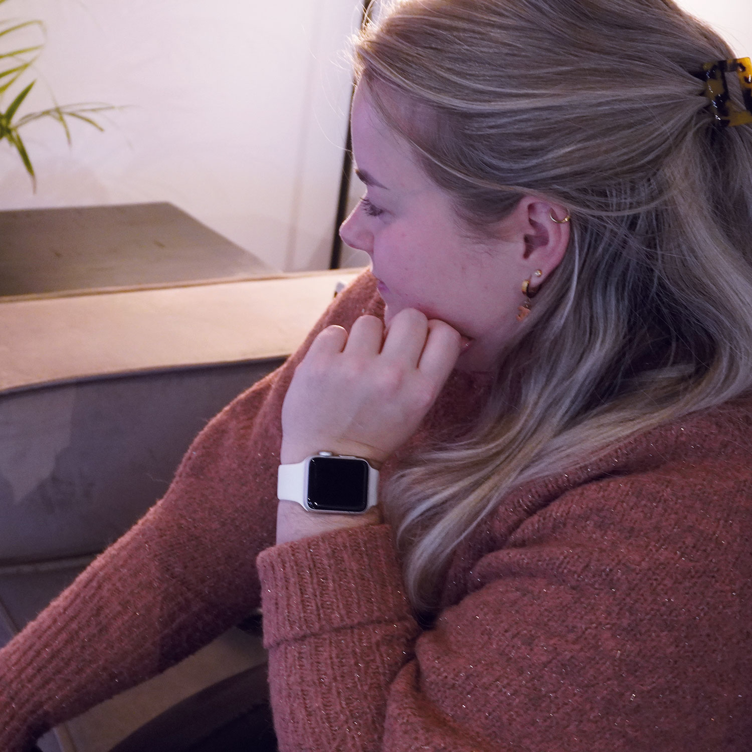 Bracelet sport Apple Watch - blanc doux