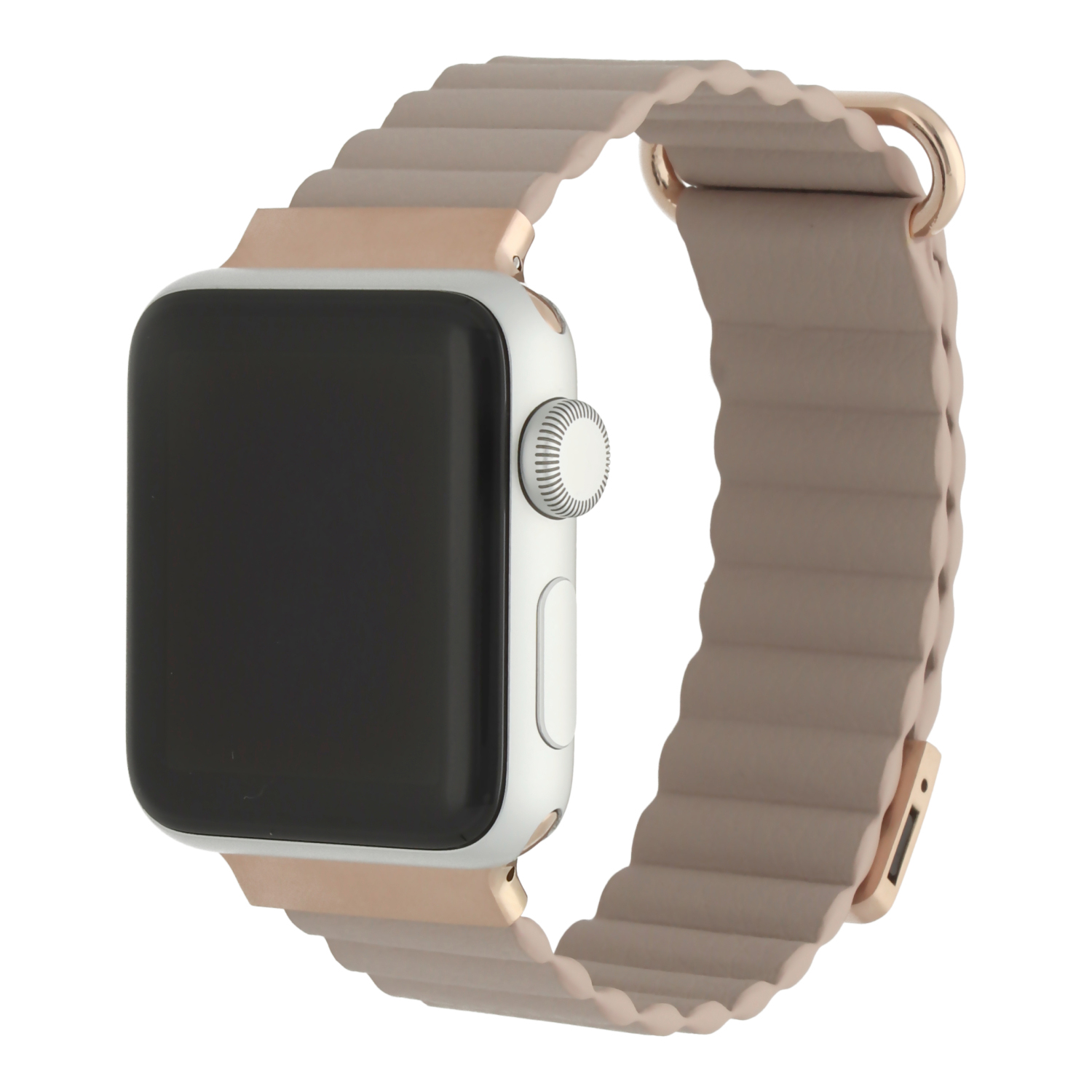 Bracelet aimanté en cuir Magna Apple Watch - Kaki