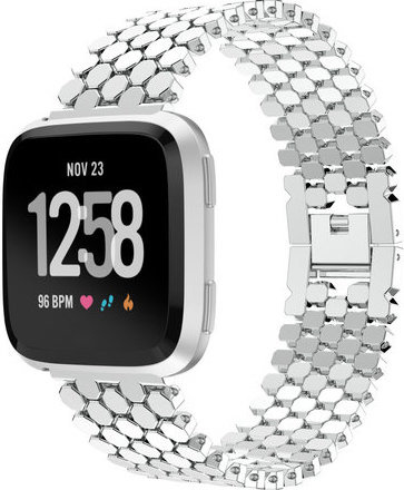 Bracelet acier poisson Fitbit Versa - argent