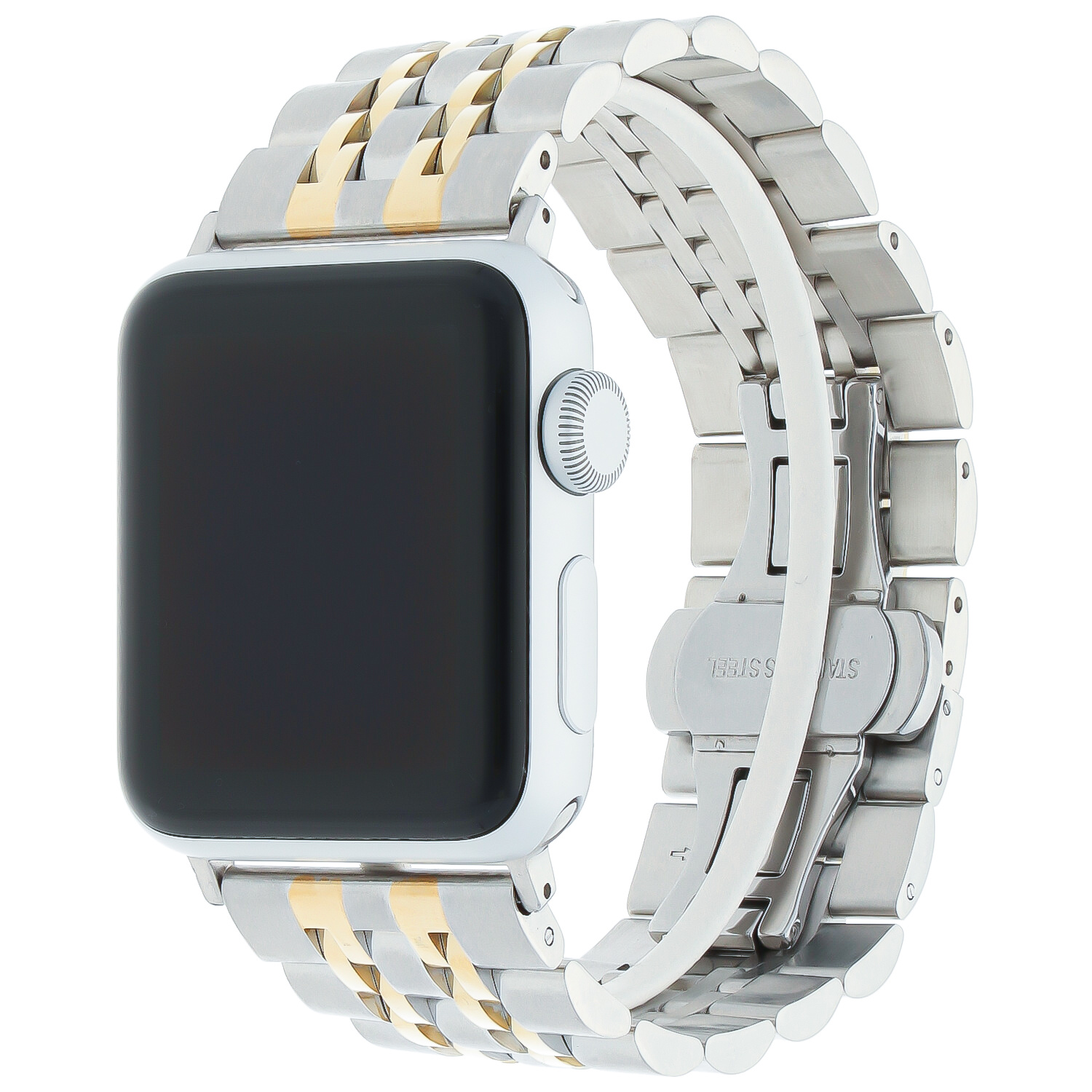 Bracelet acier inoxydable Apple Watch - argent or