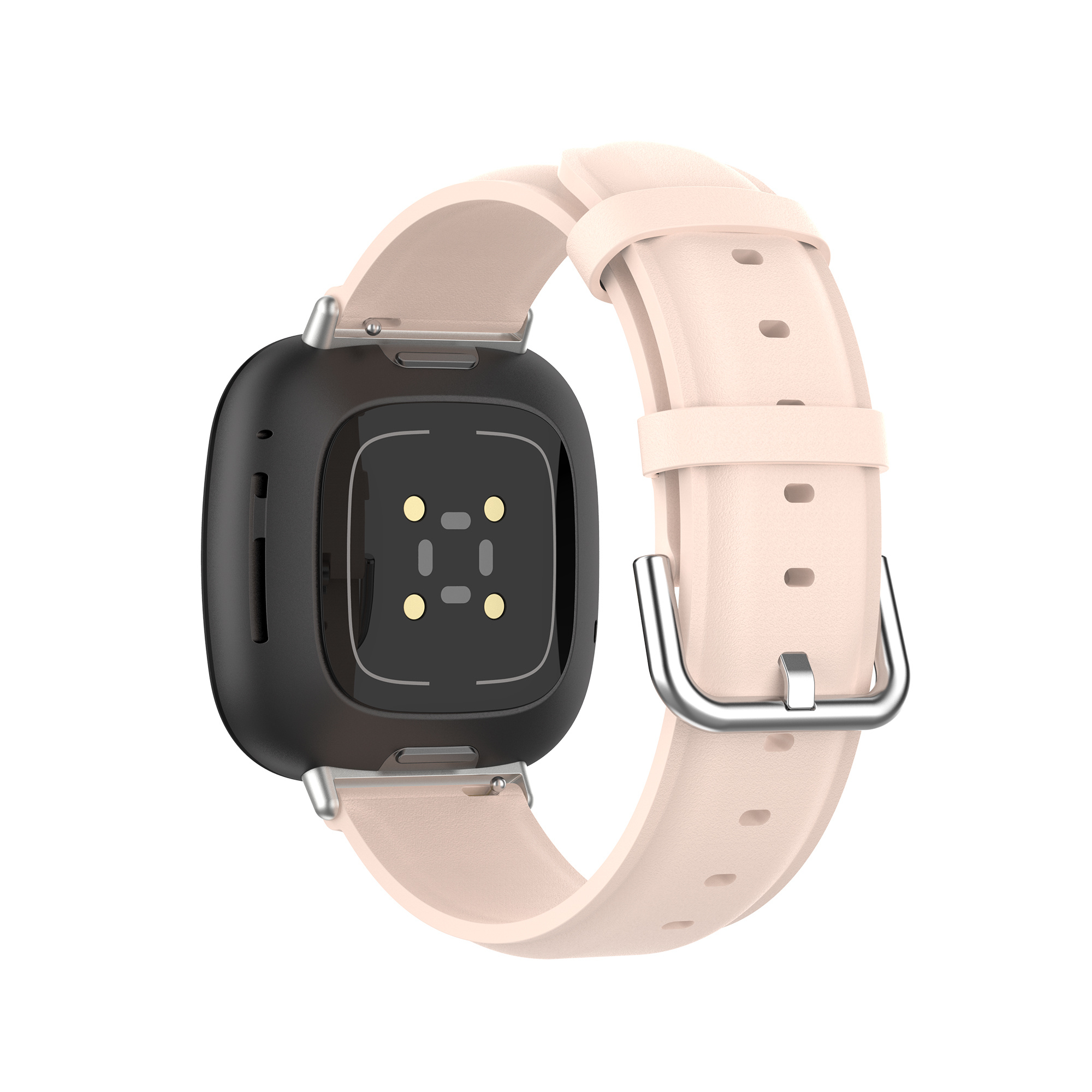 Bracelet en cuir Fitbit Versa 3 / Sense - rose