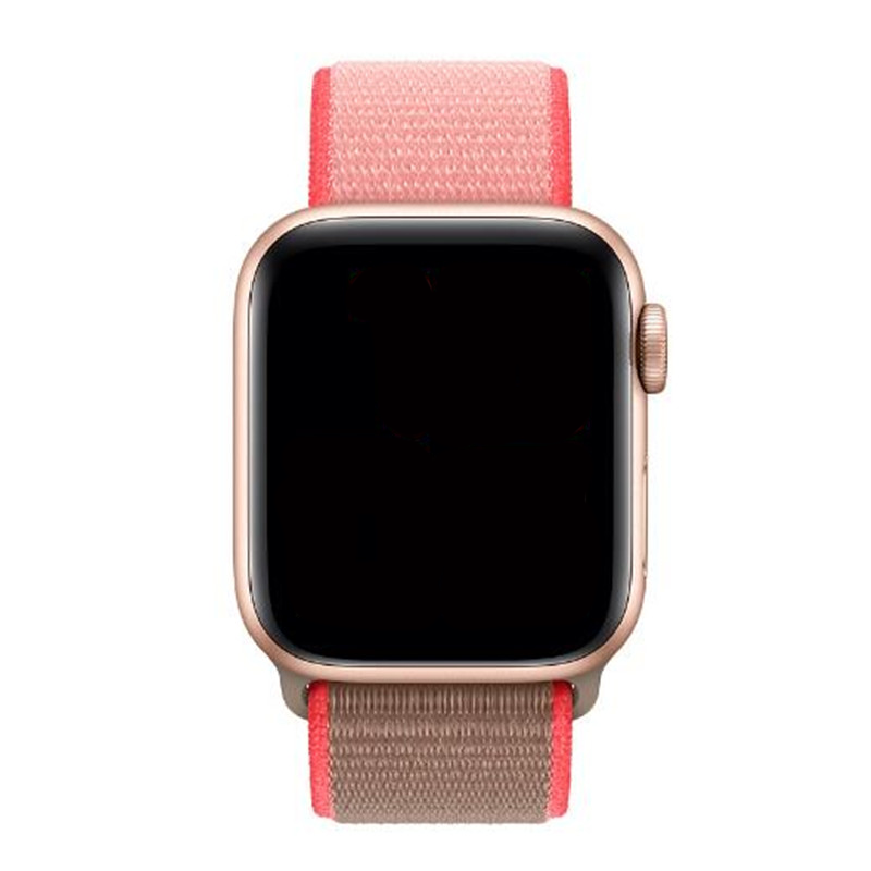 Bracelet boucle sport en nylon Apple Watch - rose fluo