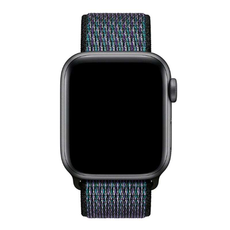 Bracelet boucle sport en nylon Apple Watch sportif - hyper raisin