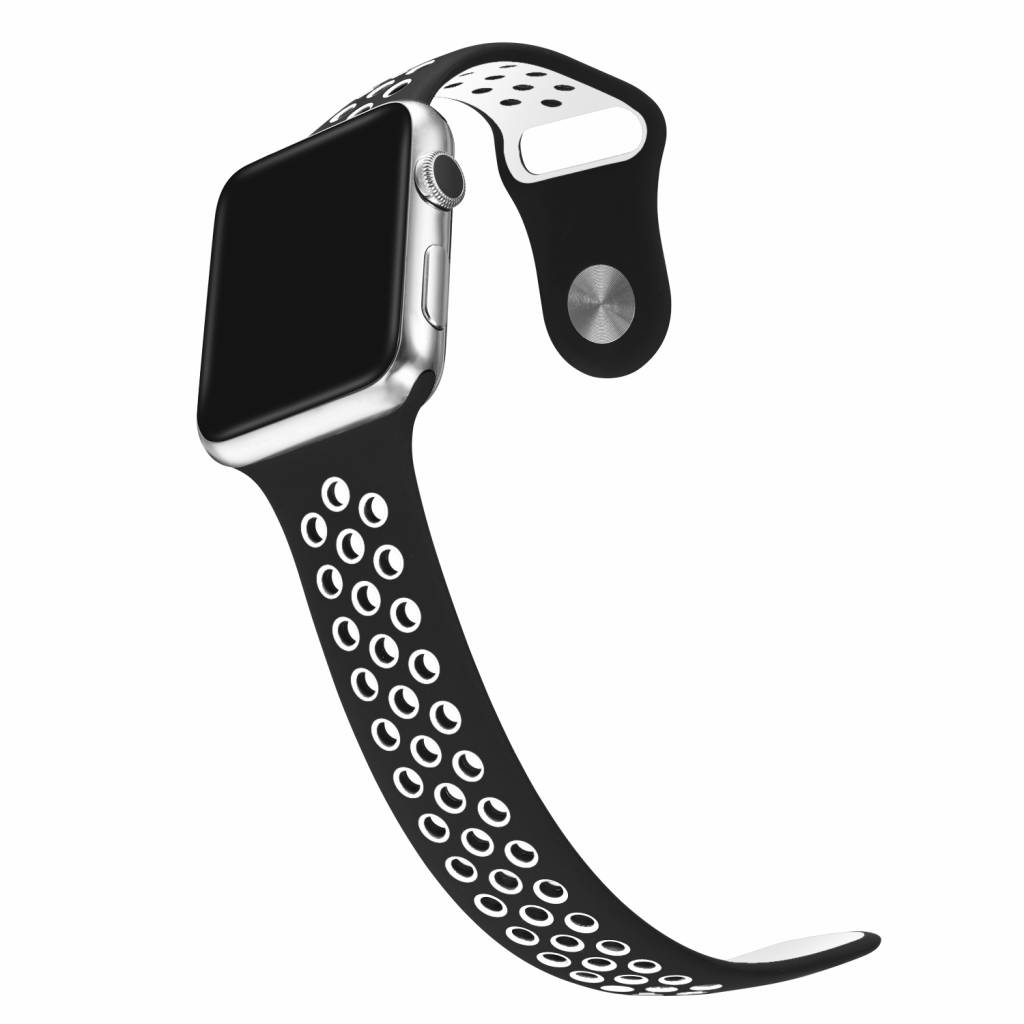 Bracelet sport double Apple Watch - noir et blanc