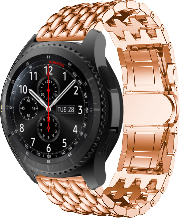 Bracelet acier dragon Huawei Watch GT - or rose